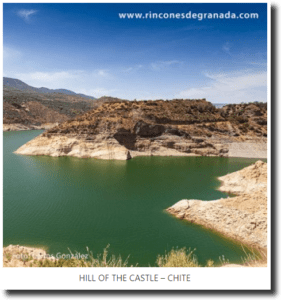 Image shows the site of Mojinar Castle in Chite, Lecrin Valley.